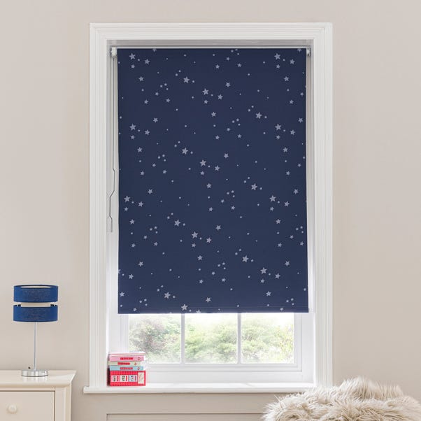 Glow in the Dark Stars Cordless Blackout Roller Blind image 1 of 6