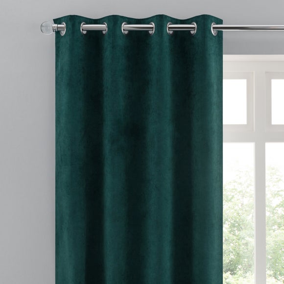 Margot Jade Matt Velour Eyelet Curtains Dunelm