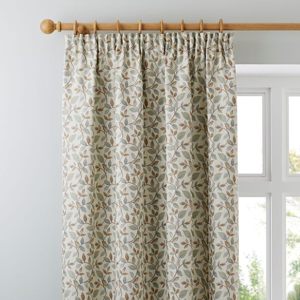 Dianna Duck Egg Pencil Pleat Curtains image 1 of 3