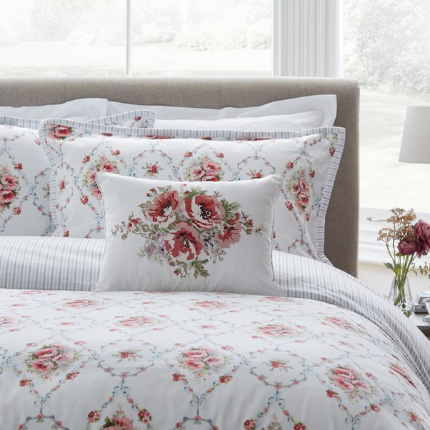 Dorma Marden Embroidered Cushion Dunelm - Dorma White Bedding Dunelm Dorma Marden Embroidered Cushion Dunelm - Dorma White Bedding Dunelm