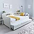 Tyler Single Guest Bed with Trundle - White White undefined