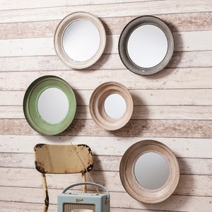 Cedar & Sage Set Of 5 Eldridge Round Wall Mirrors