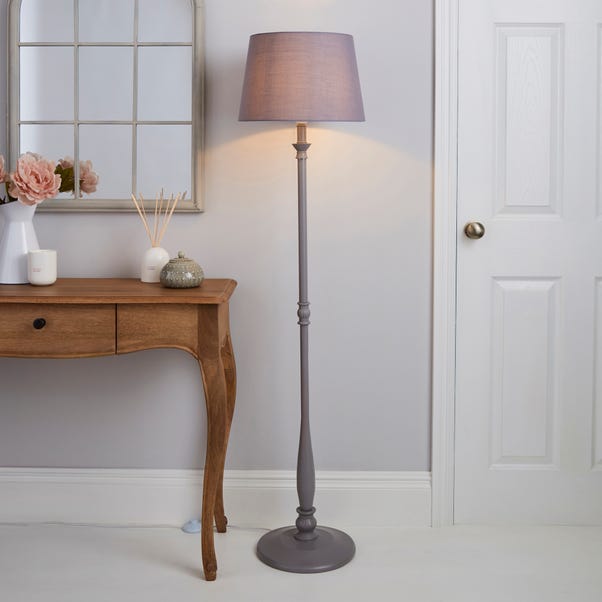 Tofty Grey Floor Lamp Dunelm, Grey Wooden Floor Lamp
