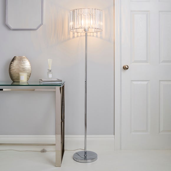 chrome silver floor lamp