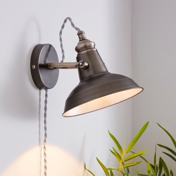 dunelm wall lights plug in