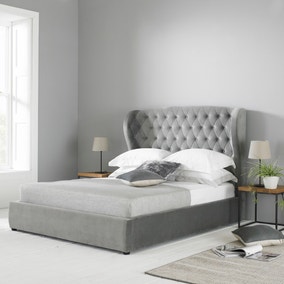 Amalfi Grey Fabric Bed Frame