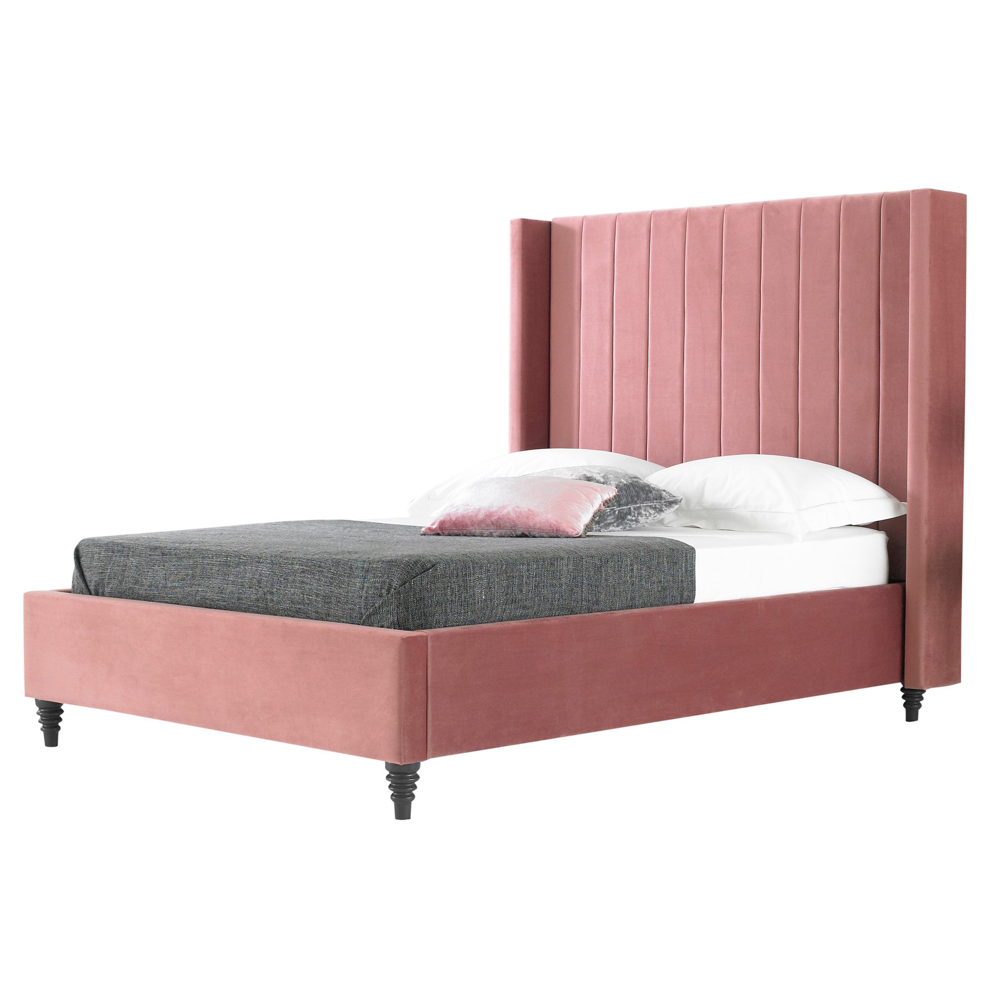 Turin Contemporary Blush Bed Frame Blush Pink