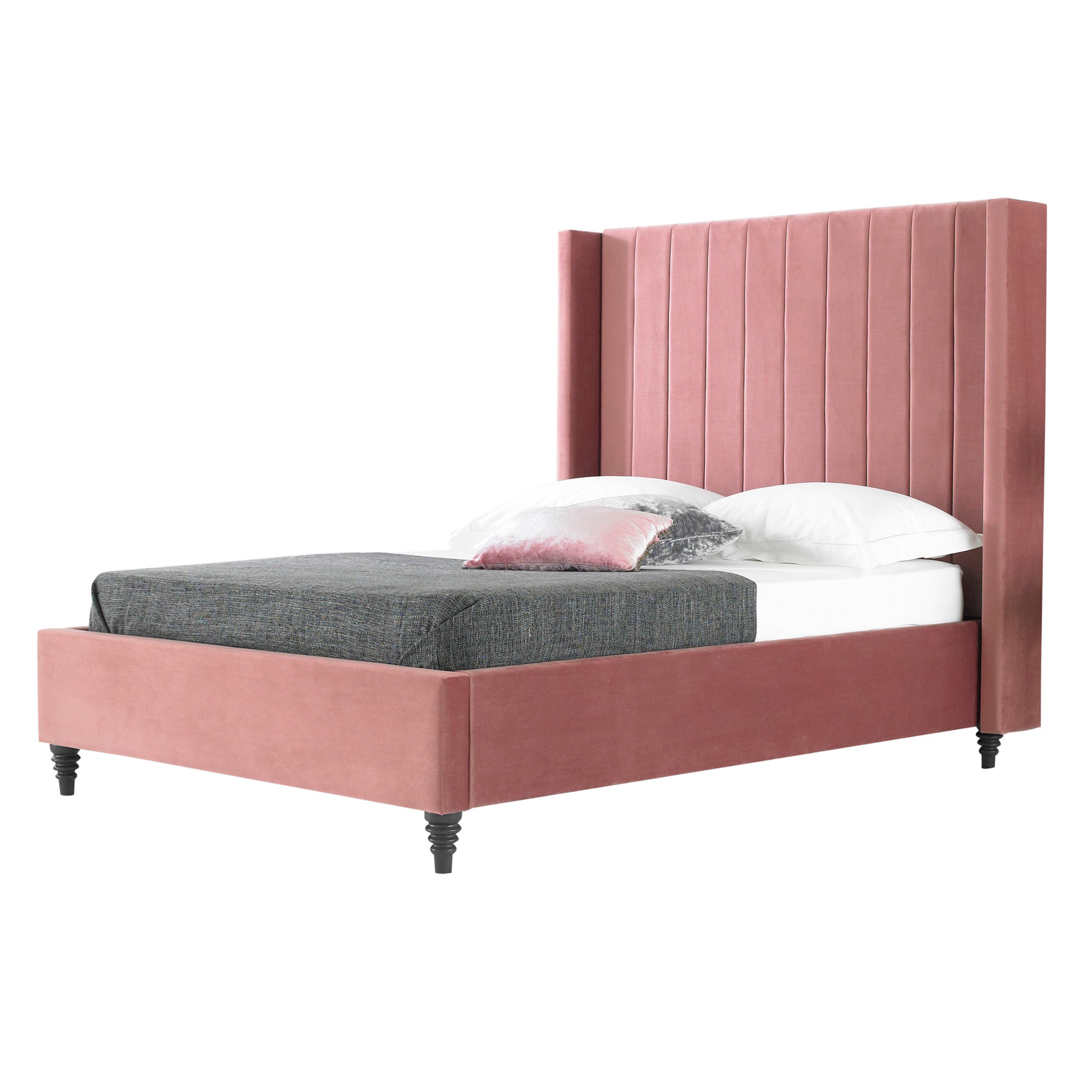 Turin Contemporary Blush Bed Frame