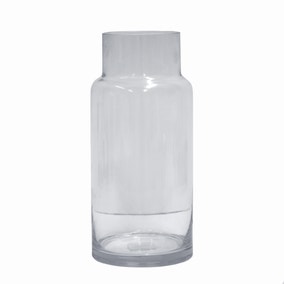 Clear Glass Shoulder Vase