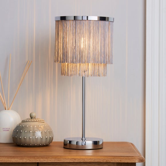 grey table lamp dunelm