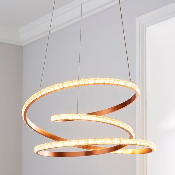 dunelm rose gold light