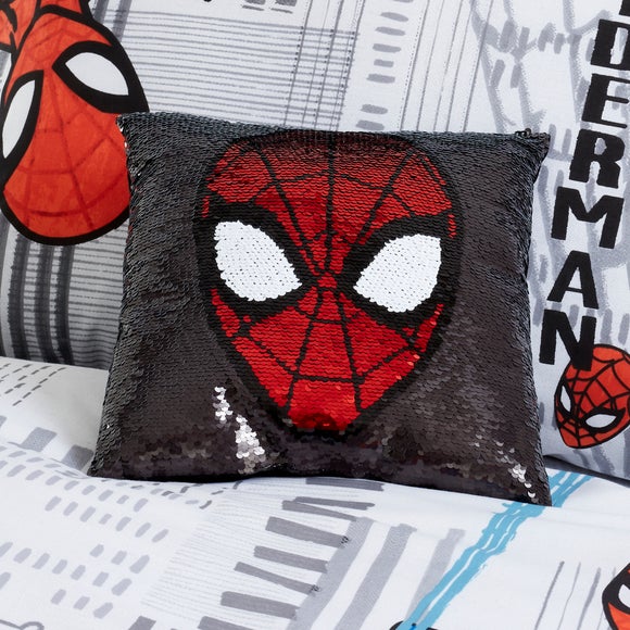 spiderman sequin pillow