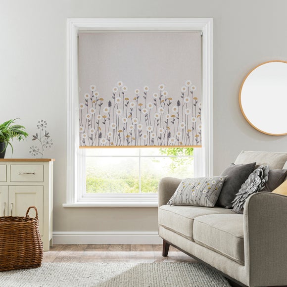 Scandi Flowers Natural Blackout Roller Blind Dunelm   30674830 