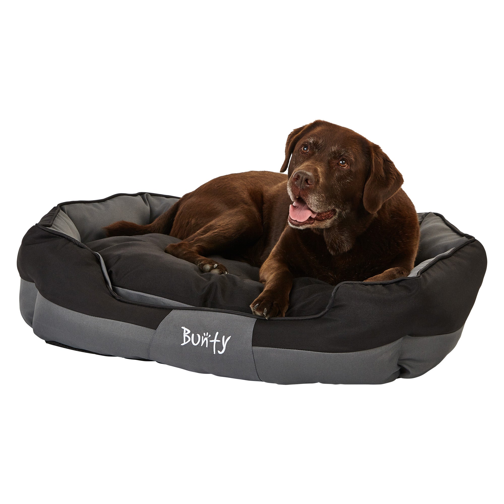 Bunty Black Waterproof Anchor Dog Bed Black