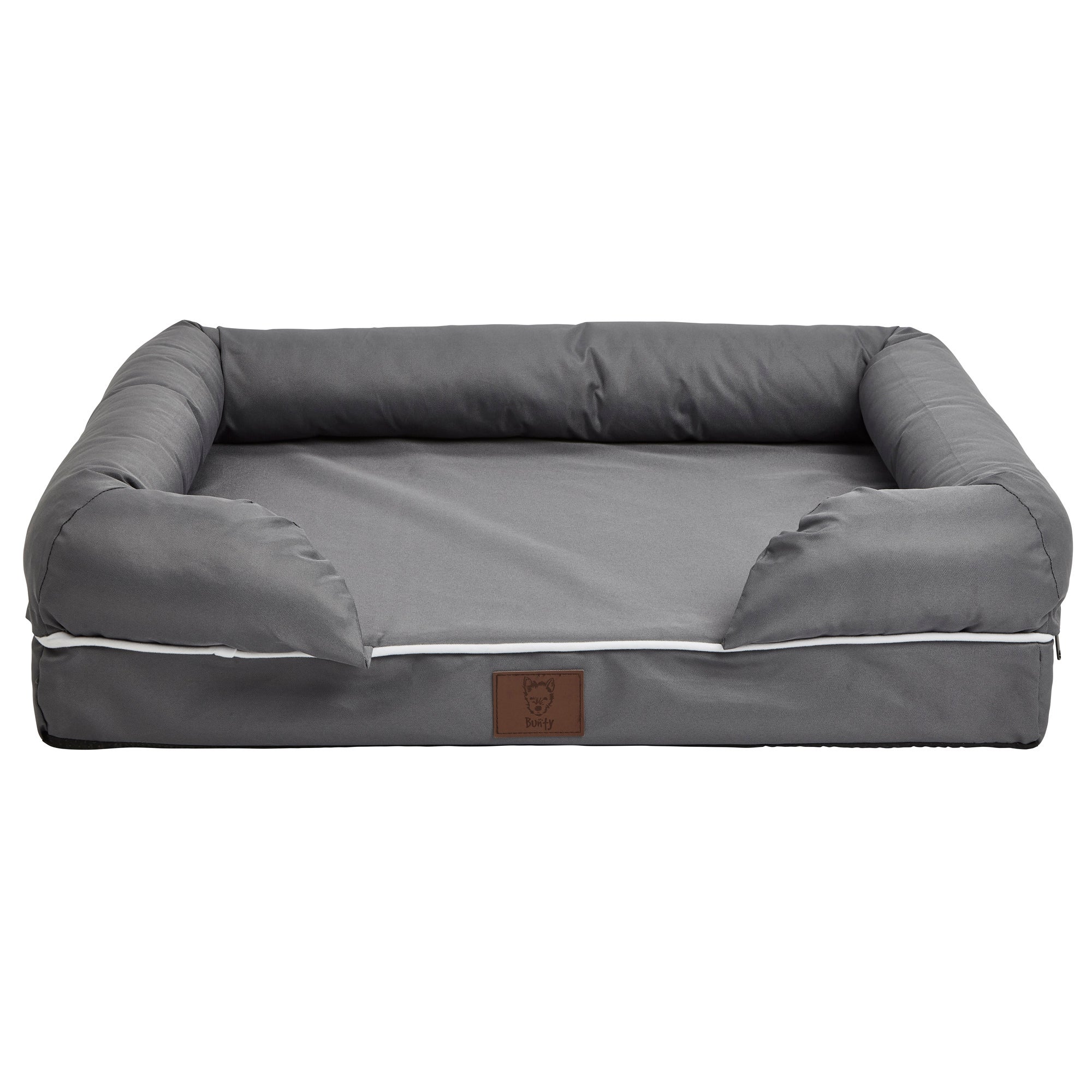 Bunty Grey Waterproof Cosy Couch Dog Bed Grey