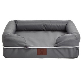 Bunty Grey Waterproof Cosy Couch Dog Bed