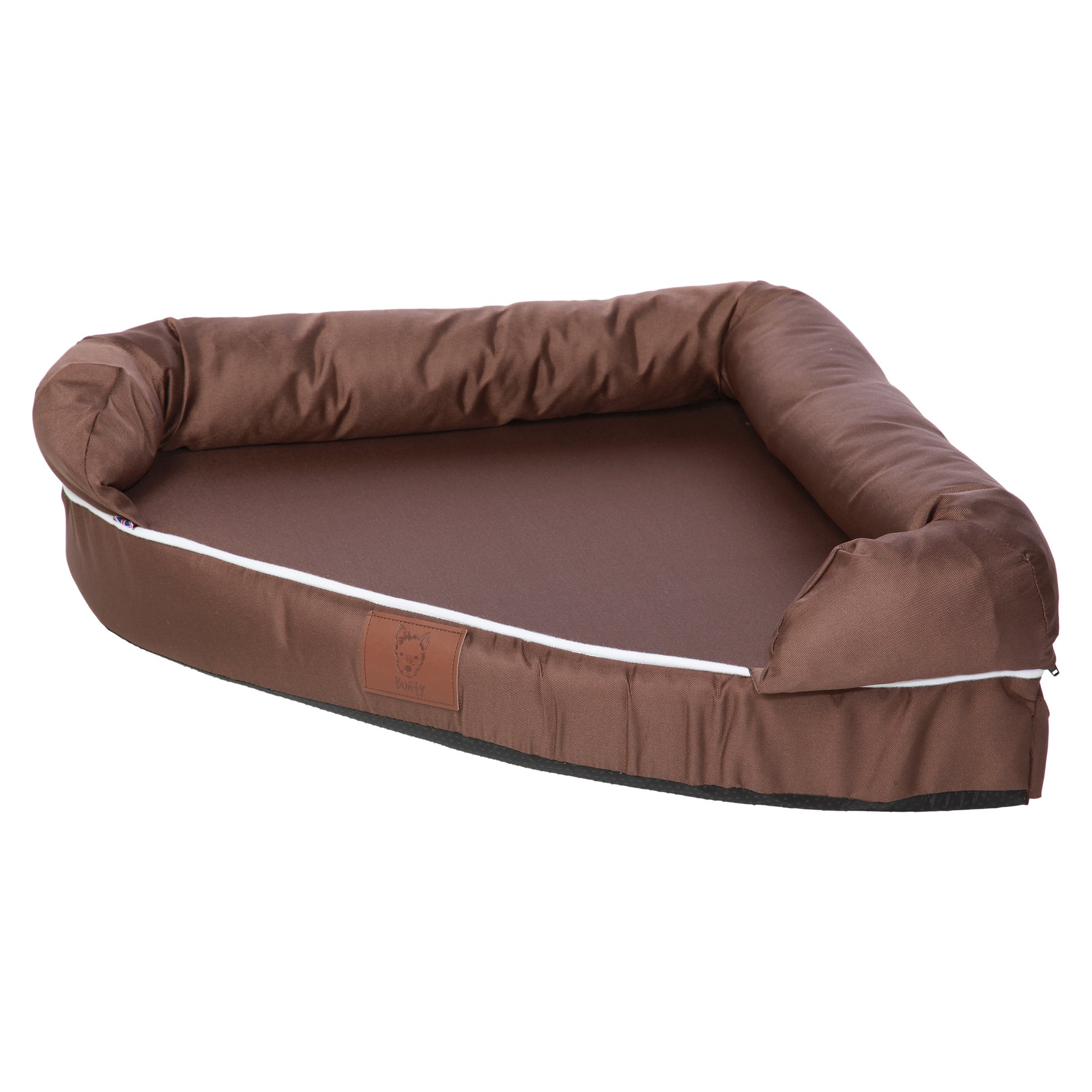 Bunty Brown Cosy Couch Corner Dog Bed Brown