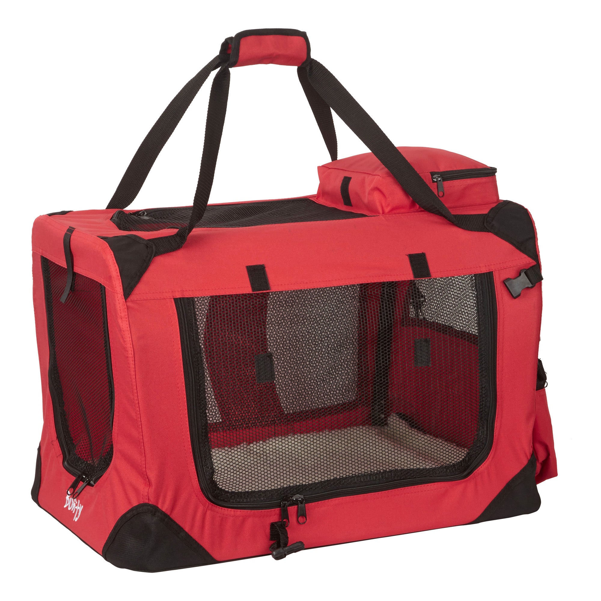 Bunty Red Fabric Pet Carrier Red