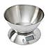 Dunelm Stainless Steel Electronic Kitchen Scales with Measuring Bowl Silver