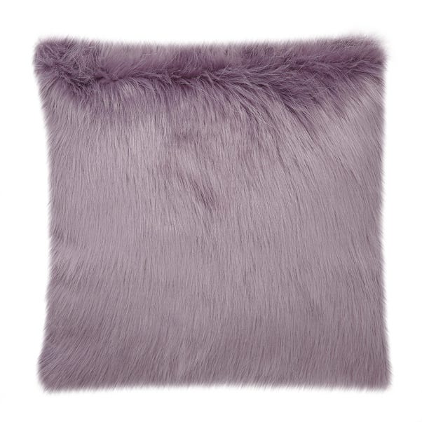 Fluffy Faux Fur Cushion Cover Mauve undefined