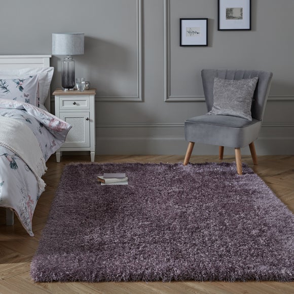 Riviera Sparkle Shaggy Rug Dunelm