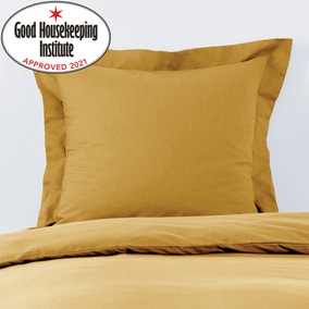 Non Iron Plain Dye Mustard Continental Pillowcase