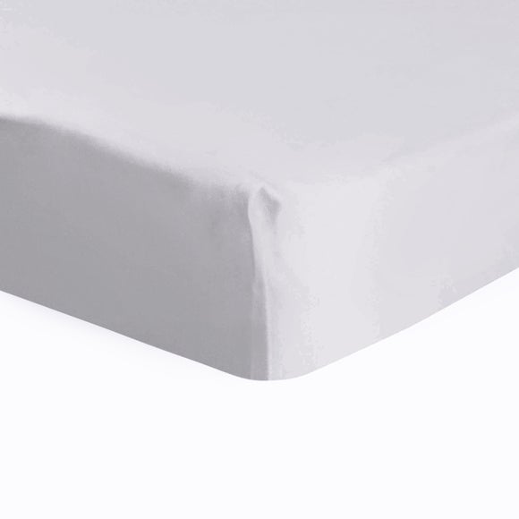 Argos Home Easycare 100% Cotton 35cm Kingsize Fitted Sheet Cream 