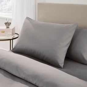 Fogarty Soft Touch Grey Marl Standard Pillowcase Pair