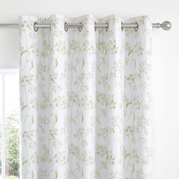 Felicity White Floral Blackout Eyelet Curtains  undefined