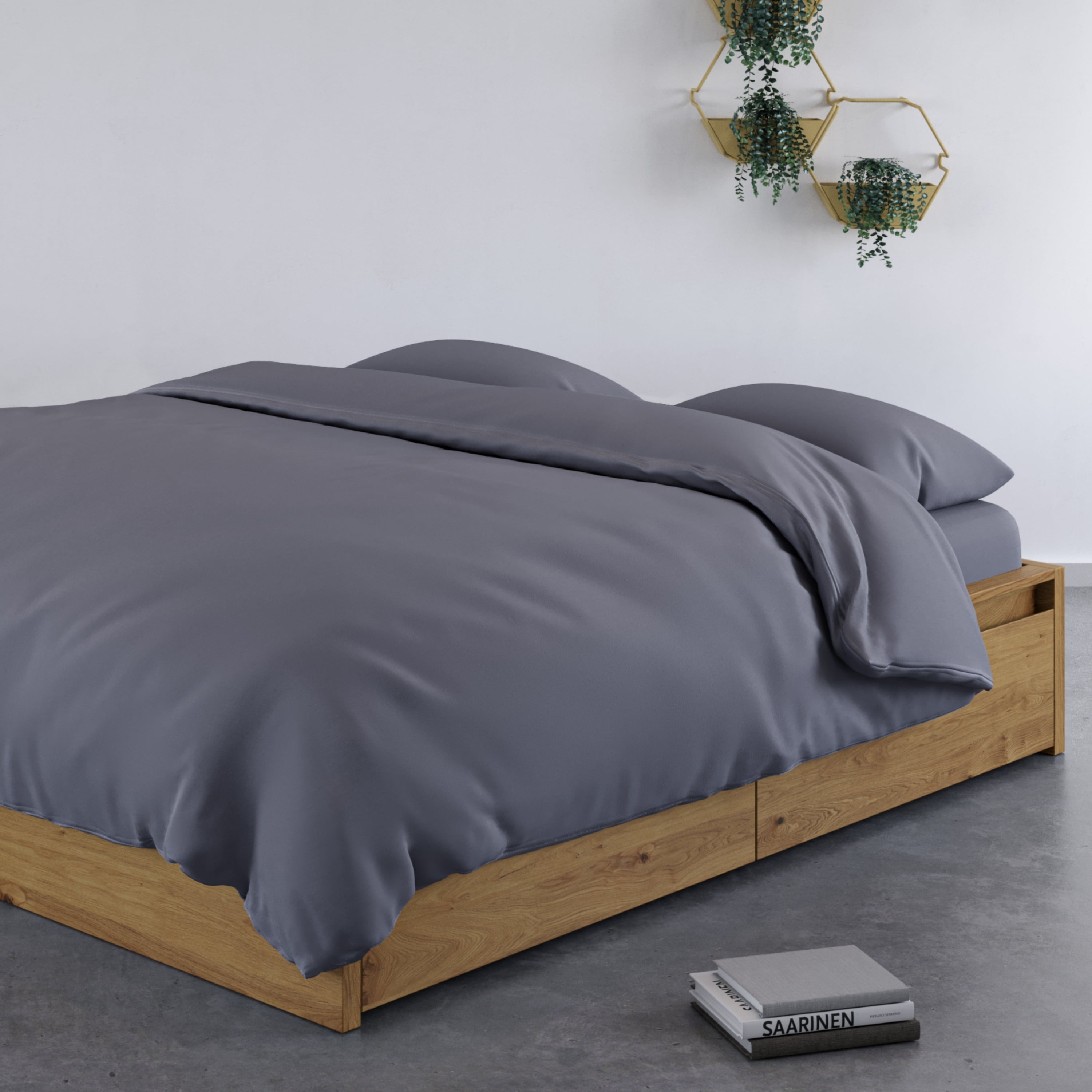 Panda Bamboo Urban Grey Duvet Cover Grey