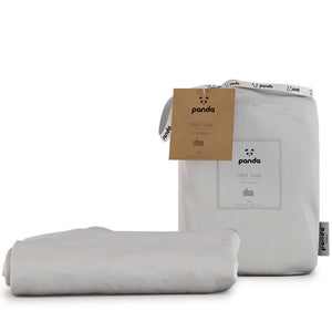 Pack Of 2 Panda Kids Bamboo White Cot Fitted Sheets