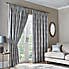 Zahra Silver Jacquard Pencil Pleat Curtains  undefined