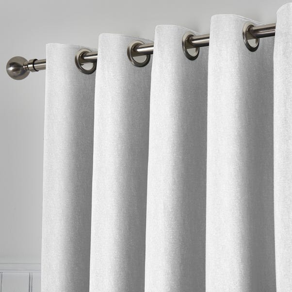 Tyla White Blackout Eyelet Curtains, Do White Curtains Block Out Light