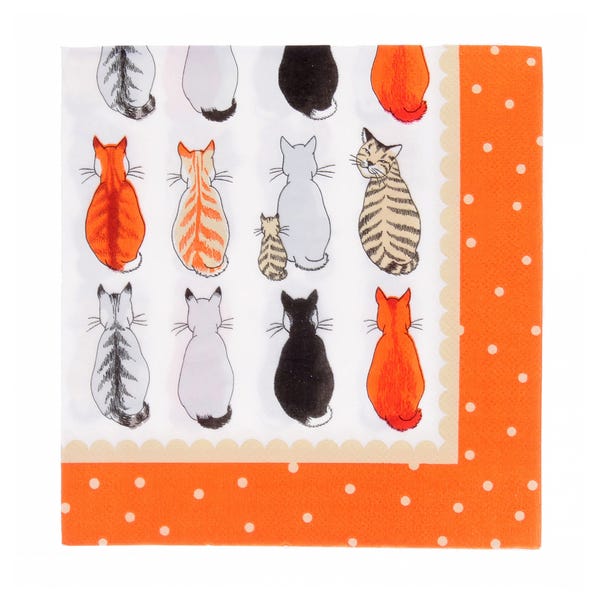Set of 20 Ulster Weavers Cats in Waiting Paper Napkins image 1 of 1
