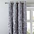 Crushed Velour Silver Eyelet Curtains  undefined