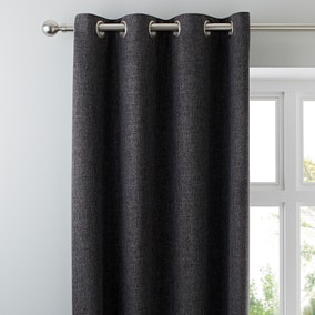 Vermont Charcoal Eyelet Curtains