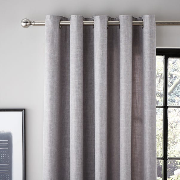 Vermont Dove Grey Eyelet Curtains  undefined