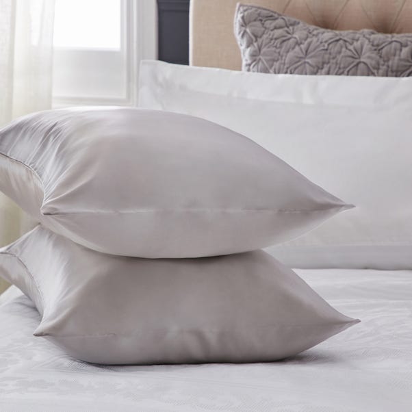 Dorma Silver Silk Pillowcase