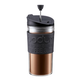 Bodum Black Double Walled Coffee Maker Travel Mug with Extra Lid