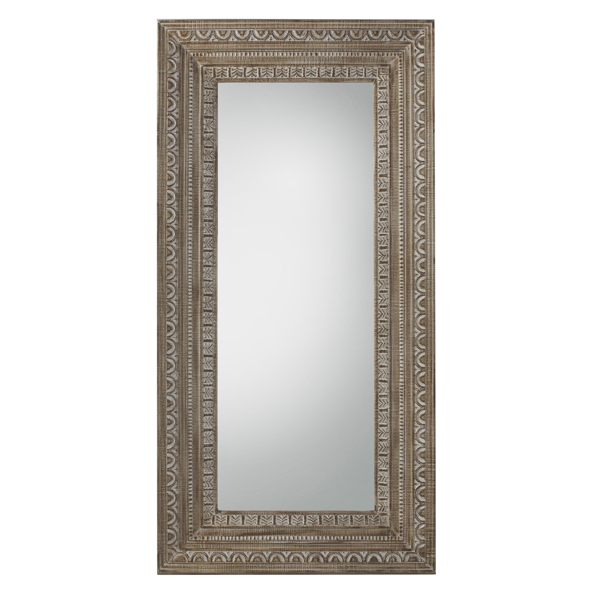 Agara Carved Rectangle Full Length Leaner Mirror