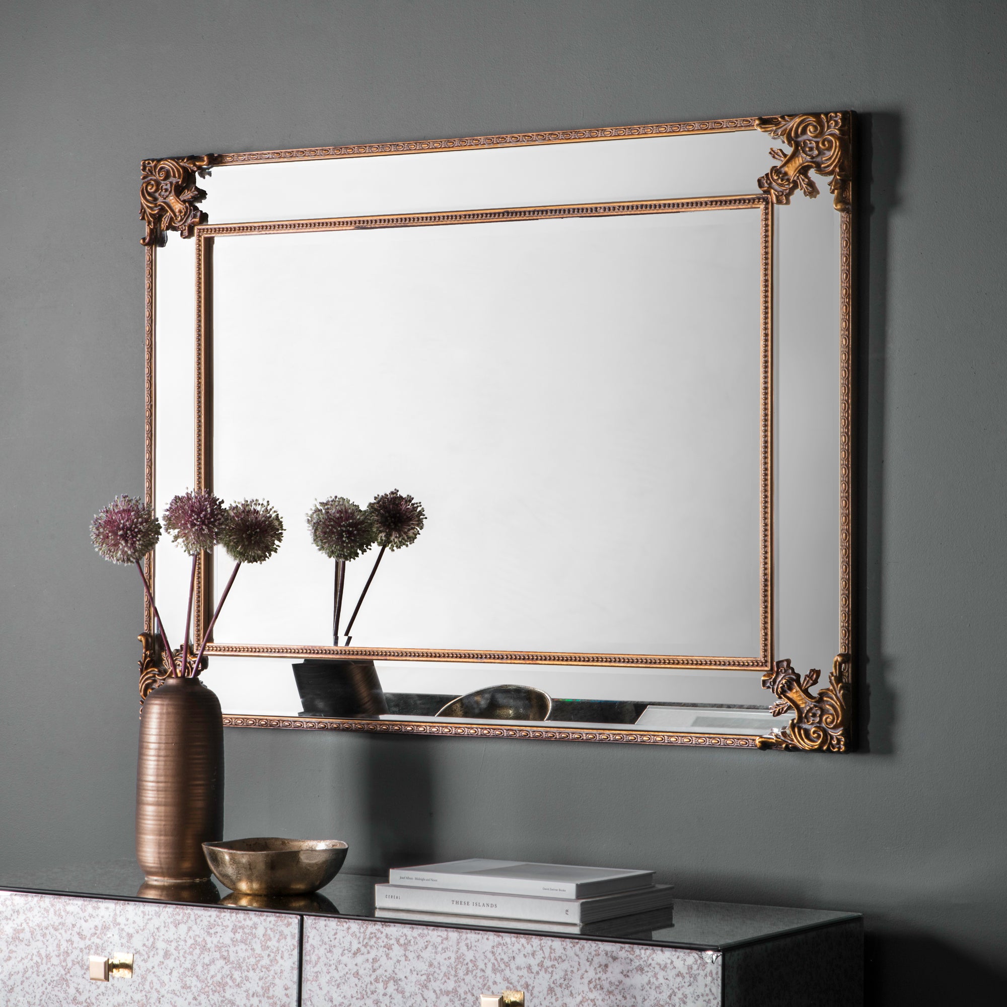 Wilson Gold Mirror | Dunelm