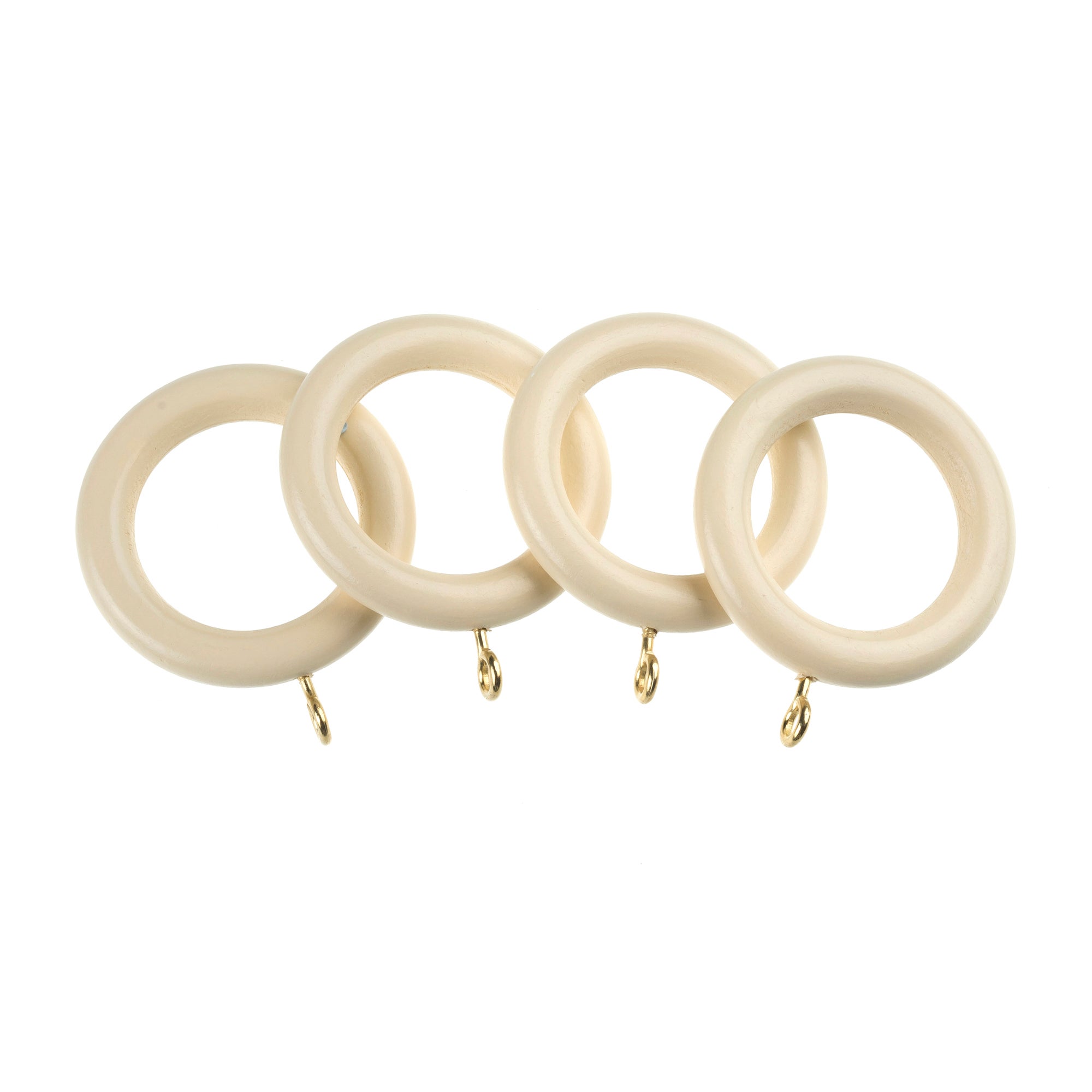 Universal Pack of 4 35mm Cream Curtain Rings