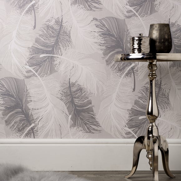 Charleston Feather wallpaper in navy  gold  I Love Wallpaper