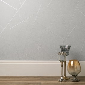 Quartz Fractal Silver Wallpaper