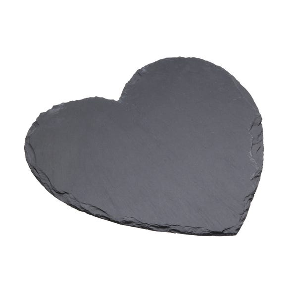Artesa Slate Heart Serving Platter Black