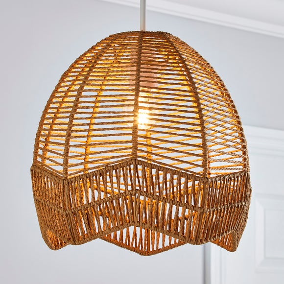 dunelm weave wicker pendant