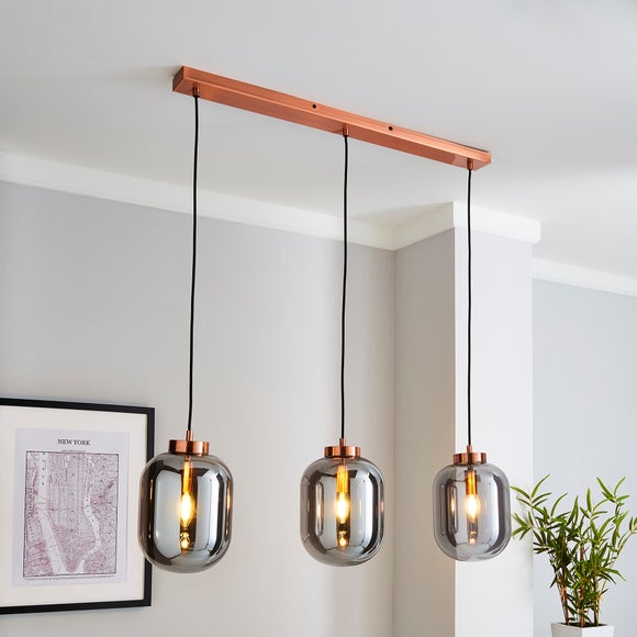 dunelm copper light fitting