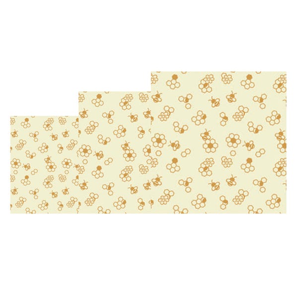Pack of 3 Honeycomb Bee's Wax Wraps image 1 of 3