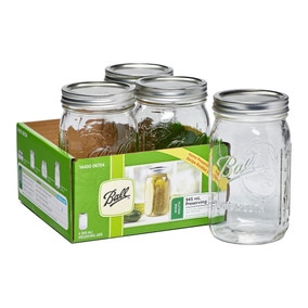 Pack of 4 Ball Mason 945ml Wide Mouth Preserving Jars
