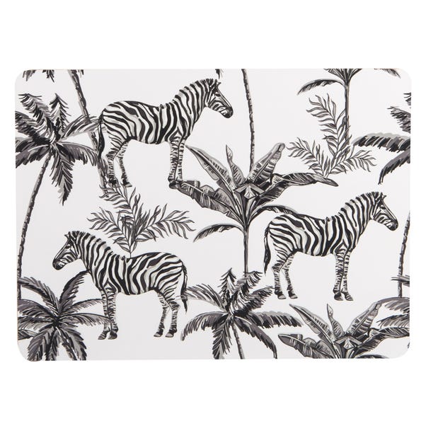 Set of 4 Madagascar Zebra Repeat Placemats image 1 of 3